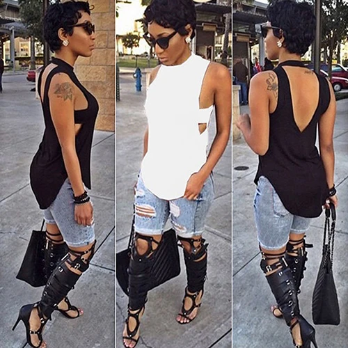 Fashion Women Sexy Summer Casual Sleeveless High Collar Tank Tops Vest T-Shirt
Fashion Women Sexy Summer Casual Sleeveless High Collar Tank Tops Vest T-Shirt