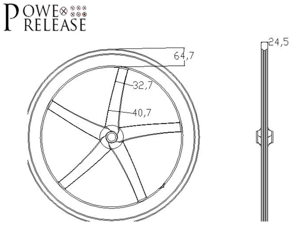 

Powerelease 700C 5 spoke carbon wheel road tubular clincher wheels bicycle 5-spork rims track fixed gear wheelset TT bike