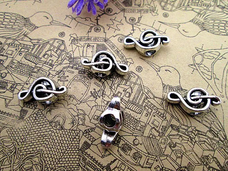 15pcs-Music note Beads, Antique Tibetan silver Treble clef bead, Beadwork Charms pendant 18X10x7mm
15pcs-Music note Beads, Antique Tibetan silver Treble clef bead, Beadwork Charms pendant 18X10x7mm