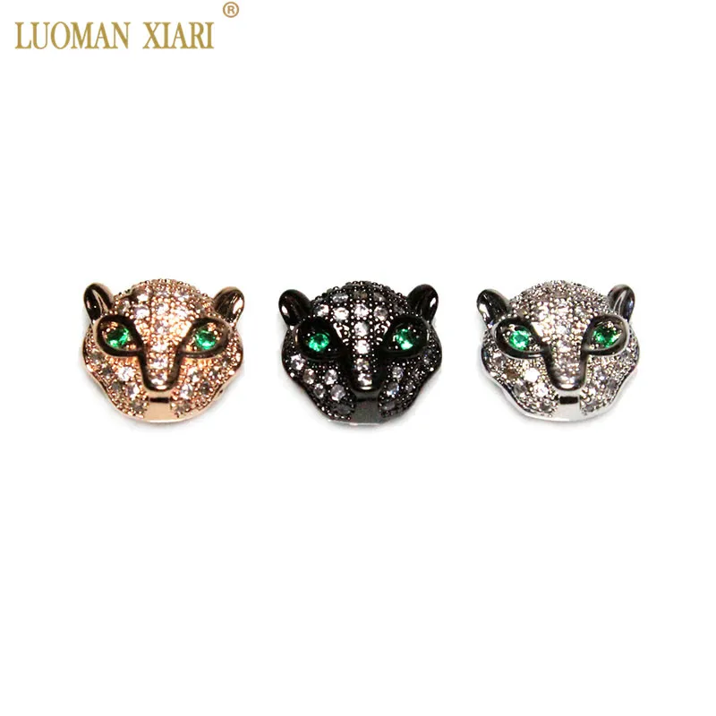 Wholesale Copper Leopard Head Beads White Zircon DIY Fashion Bracelet CZ Spacer Beads Charms Pendant for Jewelry Making
Wholesale Copper Leopard Head Beads White Zircon DIY Fashion Bracelet CZ Spacer Beads Charms Pendant for Jewelry Making