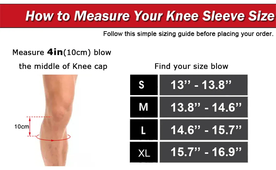 Knee Sleeve Size Chart