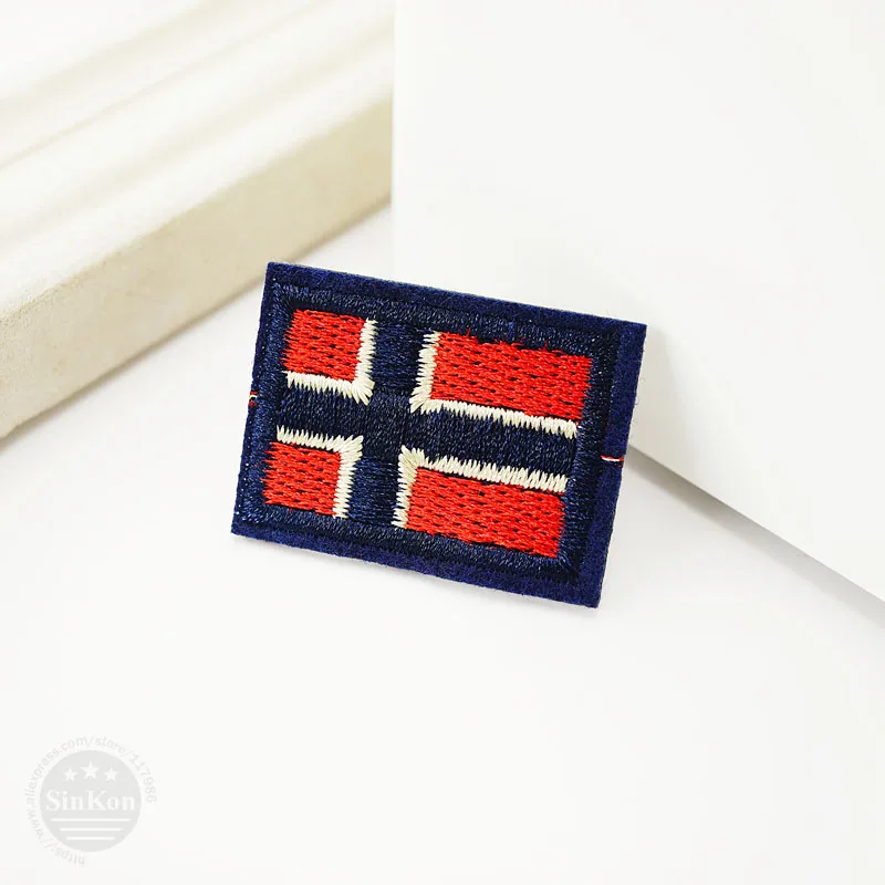 Norway 3.8x2.8cm Embroidered Patch for Clothing Iron on Sew Applique Cute Patch Fabric Clothes Shoes Bags DIY Decoration Patches
Norway 3.8x2.8cm Embroidered Patch for Clothing Iron on Sew Applique Cute Patch Fabric Clothes Shoes Bags DIY Decoration Patches