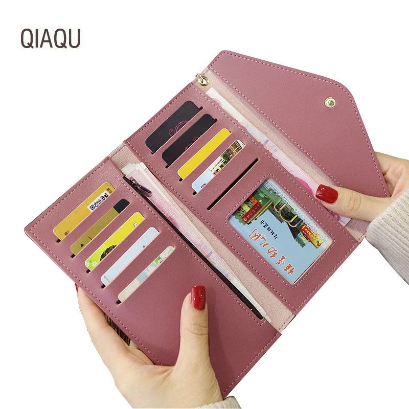 QIAQU Unisex PU Leather Brand Wallet High Quality Long section Women Purses passport holder Credit Card Dollar Clutch Wallet
QIAQU Unisex PU Leather Brand Wallet High Quality Long section Women Purses passport holder Credit Card Dollar Clutch Wallet