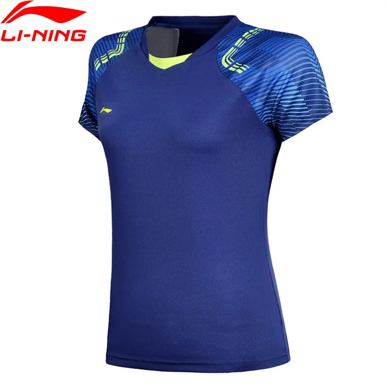

Li-Ning Women AT DRY Badminton T-Shirts Breathable Light Shirt Competition Top Comfort LiNing Sports Tee AAYN012 WTS1357