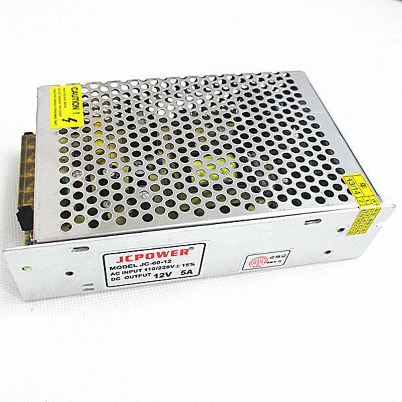 

whole 12V 5A 60W DC switching power supply for ws2811 5050 3014 2835 5630 6803 3528 led strip AC 100-240V Input to DC 12V