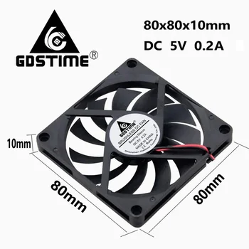 Gdstime 2 Pieces 8cm 80*80*10mm 2Pin DC 5V Brushless Cooling Cooler Fan 80mm x 10mm 8010 PC Case CPU Motor Radiator 80x10mm 8cm 
Gdstime 2 Pieces 8cm 80*80*10mm 2Pin DC 5V Brushless Cooling Cooler Fan 80mm x 10mm 8010 PC Case CPU Motor Radiator 80x10mm 8cm