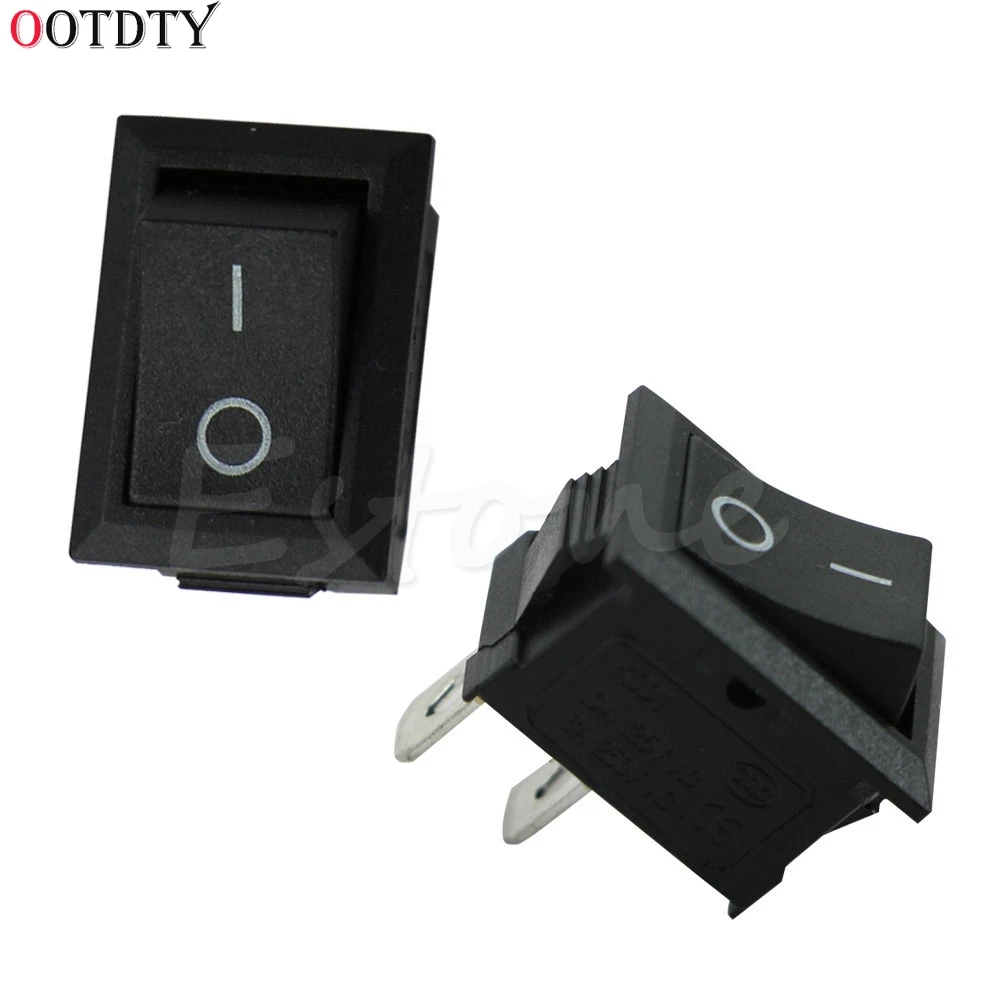 OOTDTY 1PC 250V 3A Mini Boat Rocker Switch SPST ON-OFF KCD1-2Pin Black Plastic Button
OOTDTY 1PC 250V 3A Mini Boat Rocker Switch SPST ON-OFF KCD1-2Pin Black Plastic Button