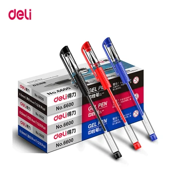 Deli 6pcs Gel Pen Set 0.5mm school Office Writing Pens Black Ink Stationery Pen School Supplies Creative High quality Normal Gel
Deli 6pcs Gel Pen Set 0.5mm school Office Writing Pens Black Ink Stationery Pen School Supplies Creative High quality Normal Gel
