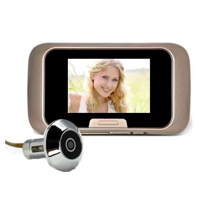 Videoglazok door bell wireless peephole 2.8 inch LCD 0.3 M pixels CMOS camera 80 degree viewing angle video eye support Max 32G
Videoglazok door bell wireless peephole 2.8 inch LCD 0.3 M pixels CMOS camera 80 degree viewing angle video eye support Max 32G