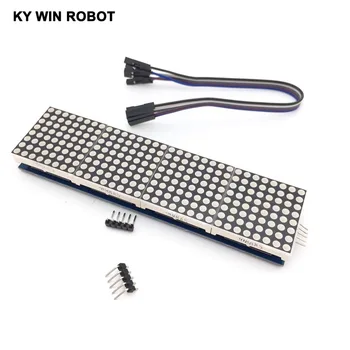 MAX7219 Dot Matrix Module Microcontroller 4 In One Display with 5P Line For Arduino
MAX7219 Dot Matrix Module Microcontroller 4 In One Display with 5P Line For Arduino