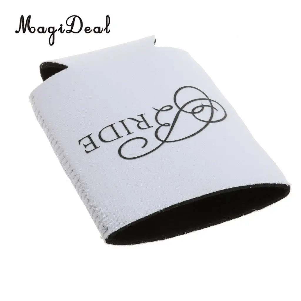 MagiDeal Bride Groom Bridesmaid Maid of Honor Sleeve Protection Insulation Neoprene Can Cooler Hens Night Party Decor