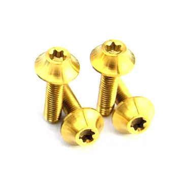 2pcs M5 titanium alloy bolts plum blossom screw in umbrella head golden bolt screws 20mm length
2pcs M5 titanium alloy bolts plum blossom screw in umbrella head golden bolt screws 20mm length