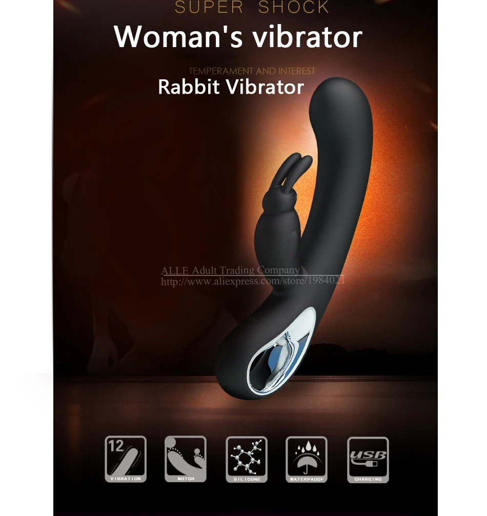 Sex Products 12 Speed G-spot Body Massage Rabbit Vibrator USB Rechargeable Female Masturbation Dildo Vibrator Sex Toy for woman 3