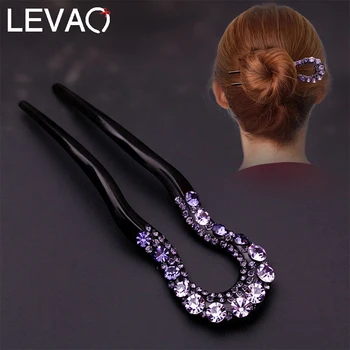 LEVAO Large Korean Rhinestone U Shaped Hair Combs Fashion Barrettes Hair Clips Girls Women Hairpins Hair Ornaments Accessories
LEVAO Large Korean Rhinestone U Shaped Hair Combs Fashion Barrettes Hair Clips Girls Women Hairpins Hair Ornaments Accessories