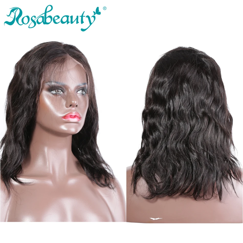 Rosabeauty #1B Body Wave Short Bob Wig Human Hair Lace Front Wigs Remy Hair Pre Plucked with Baby hair For Women
Rosabeauty #1B Body Wave Short Bob Wig Human Hair Lace Front Wigs Remy Hair Pre Plucked with Baby hair For Women