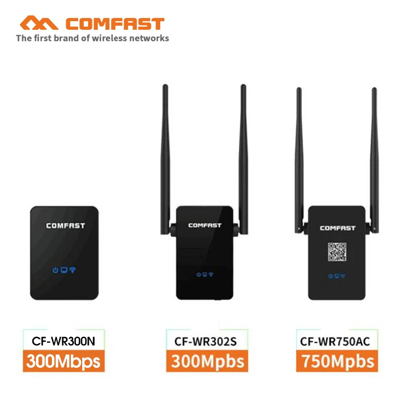 COMFAST Wifi Repeater 2.4G/5.8G Dual Band extender antenna 750Mbps 11AC wifi Router Amplifier VS 300Mbps Wi-fi booster Roteador
COMFAST Wifi Repeater 2.4G/5.8G Dual Band extender antenna 750Mbps 11AC wifi Router Amplifier VS 300Mbps Wi-fi booster Roteador