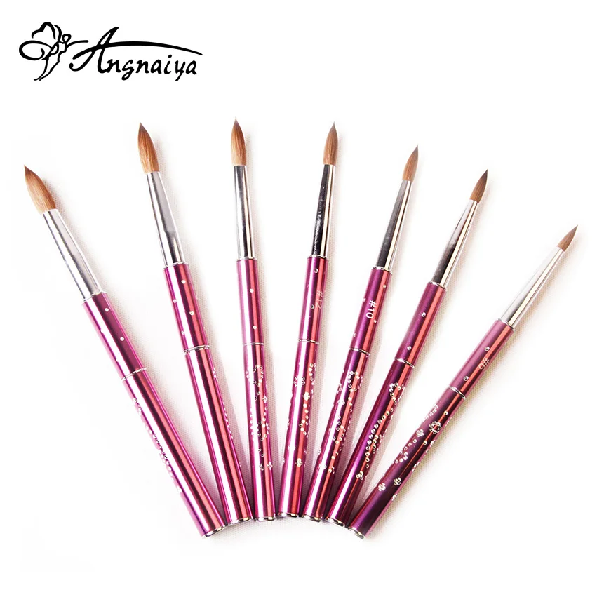 ANGNYA New 1pcs #4#6#8#10#12#14#16#18#20#22 Kolinsky Sable Nail Art Brush Acrylic Brush Pink Metal Crystal Acrylic Salon S017
ANGNYA New 1pcs #4#6#8#10#12#14#16#18#20#22 Kolinsky Sable Nail Art Brush Acrylic Brush Pink Metal Crystal Acrylic Salon S017