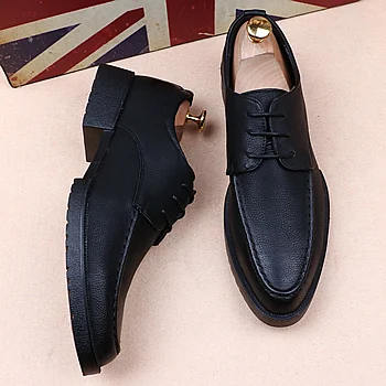 Men's Simple and Wild Pointed head Breathable shoe Fashion Business Men Casual Shoes Leather Soft Men's Retro British Style Shoe
Men's Simple and Wild Pointed head Breathable shoe Fashion Business Men Casual Shoes Leather Soft Men's Retro British Style Shoe