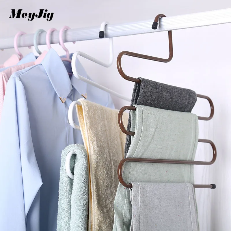MeyJig Multifuction S-Shaped 5 Layers Iron Hanger Clothes Trousers Storage Rack Tie Belt Hook Wardrobe Organization Space Saver
MeyJig Multifuction S-Shaped 5 Layers Iron Hanger Clothes Trousers Storage Rack Tie Belt Hook Wardrobe Organization Space Saver