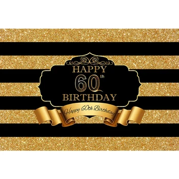 Black and Gold Striped 60th Birthday Backdrop Printed Customized Text Party Themed Photo Booth Background Fundo Fotografico
Black and Gold Striped 60th Birthday Backdrop Printed Customized Text Party Themed Photo Booth Background Fundo Fotografico