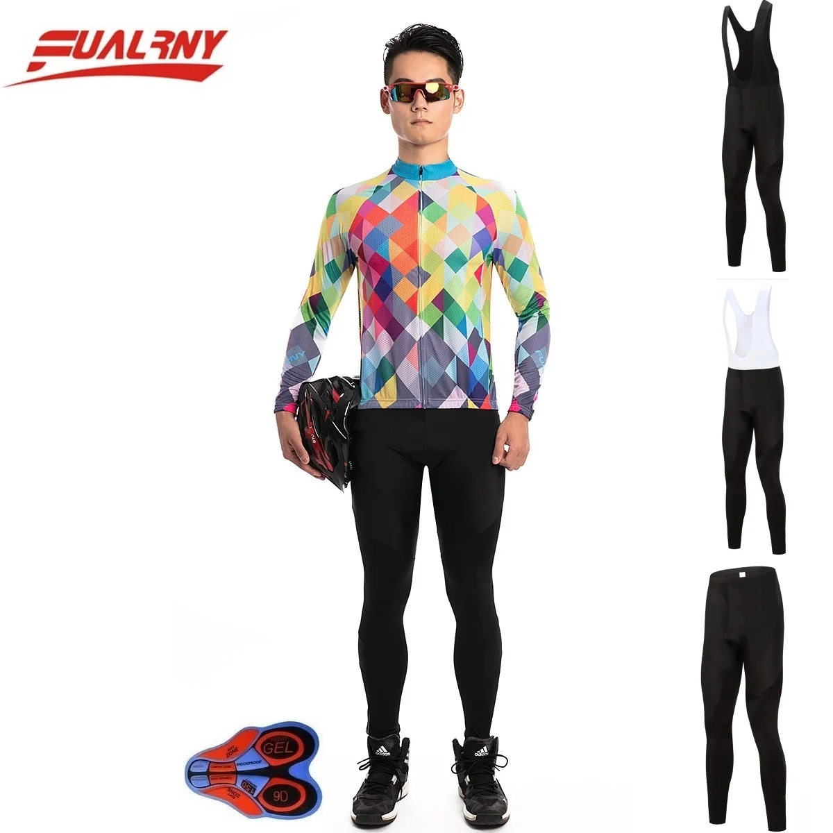 2018 Team FUALRNY Long sleeve Ropa Ciclismo Cycling Jersey sets 9D/Autumn Mountian Bicycle Clothing/MTB Bike Clothes colourful