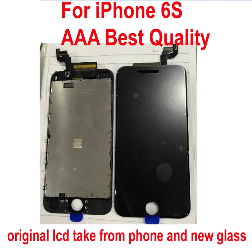 Original lcd take from phone and new Glass Quality Display Touch Screen Digitizer Assembly Sensor with Frame For iPhone 6 6G 6S
Original lcd take from phone and new Glass Quality Display Touch Screen Digitizer Assembly Sensor with Frame For iPhone 6 6G 6S