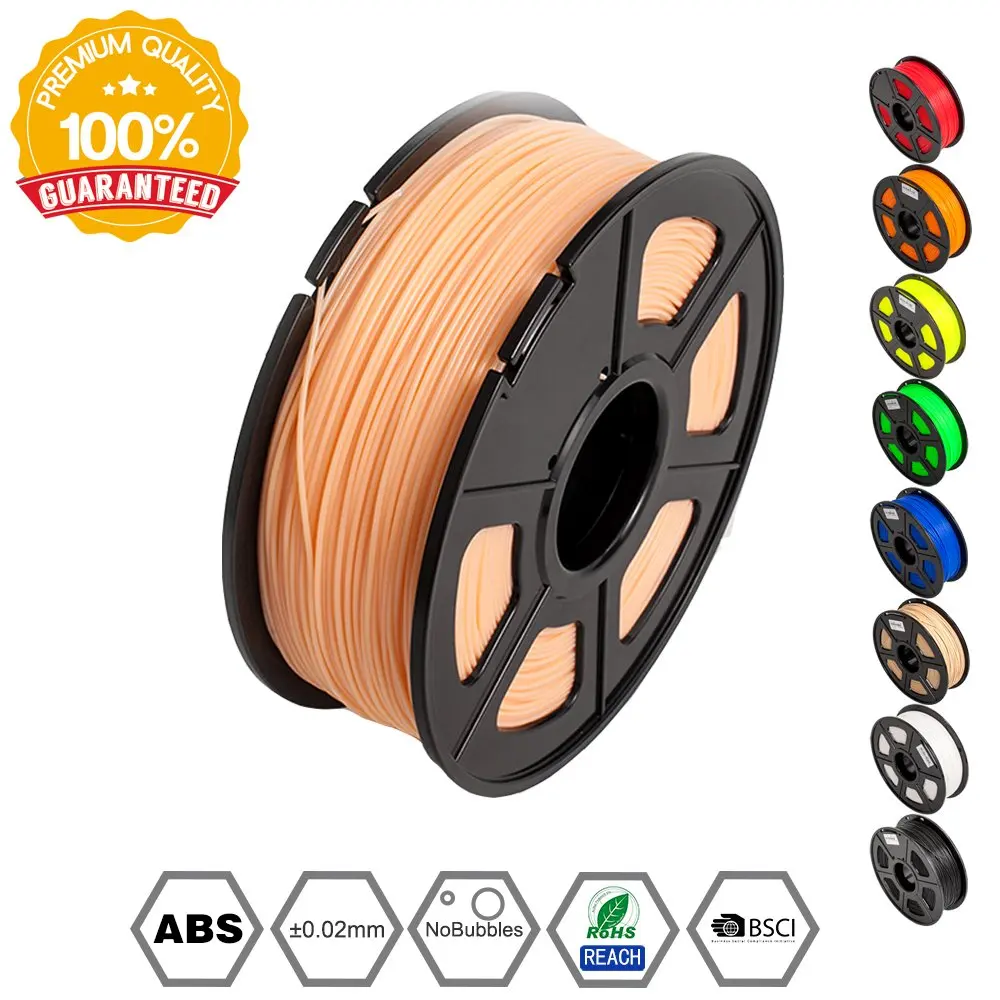 ABS Filaments for 3D Printer SUNLU Skin ABS Filament 1.75 mm Low Odor Dimensional Accuracy +/- 0.02 mm 3D Printing Filament
ABS Filaments for 3D Printer SUNLU Skin ABS Filament 1.75 mm Low Odor Dimensional Accuracy +/- 0.02 mm 3D Printing Filament