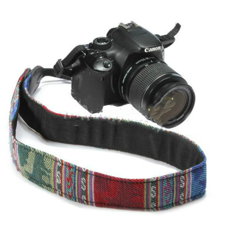 1 шт. ремешок для камеры в стиле хиппи прочный хлопковый Canon Nikon Pentax Sony SLR DSLR |