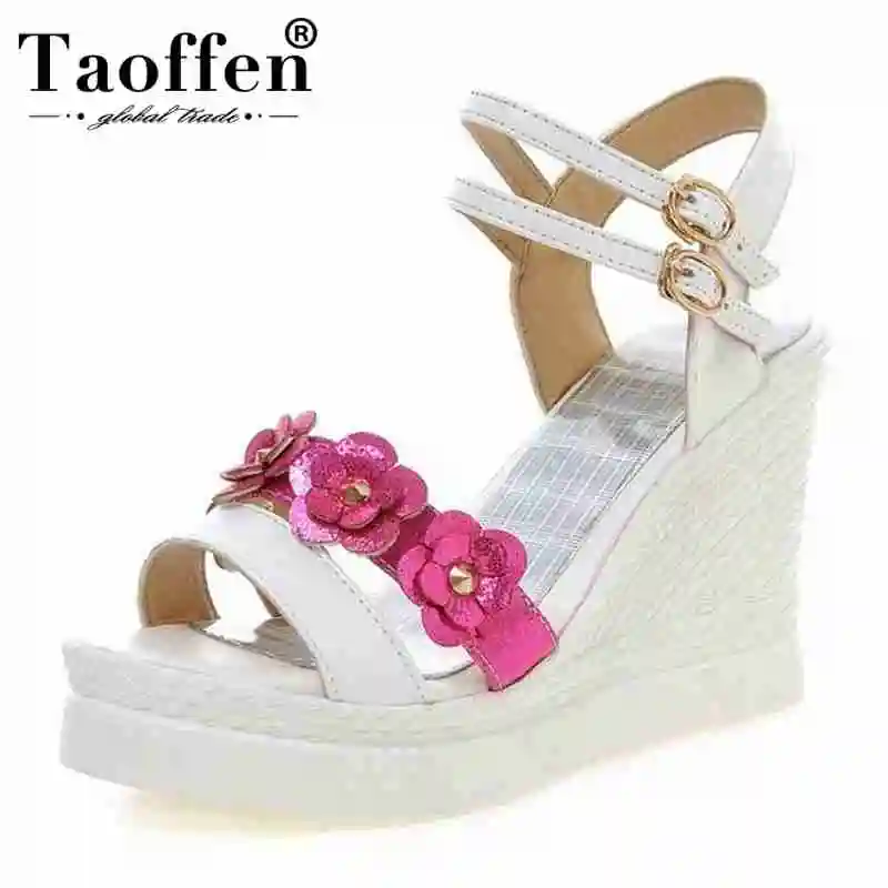 TAOFFEN Size 34-43 Sexy Women High Wedges Sandals Women Flower Rivet Ankle Strap Platoform Sandals Summer Beach Women Shoes
TAOFFEN Size 34-43 Sexy Women High Wedges Sandals Women Flower Rivet Ankle Strap Platoform Sandals Summer Beach Women Shoes