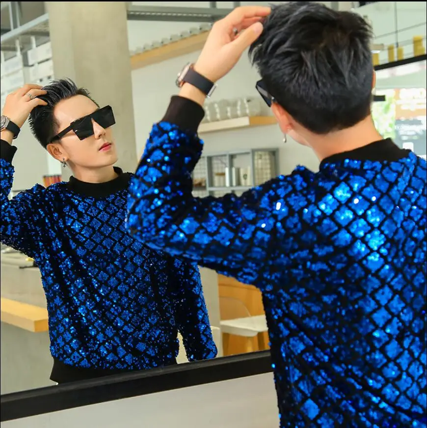 L-3XL Autumn new tide brand long sleeve Hoodies men's sequins nightclub singer round neck Slim Sweatshirts youth casual men tops
L-3XL Autumn new tide brand long sleeve Hoodies men's sequins nightclub singer round neck Slim Sweatshirts youth casual men tops