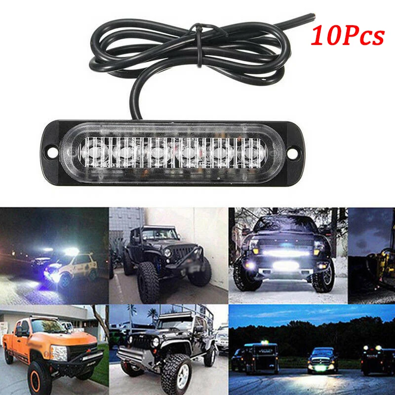 10pcs White Car Truck LED Light 12V 24V 6-LED Working Fog Warn Safety Urgent Bright Light Off-Road SUV Boat LED Lamp 18W
10pcs White Car Truck LED Light 12V 24V 6-LED Working Fog Warn Safety Urgent Bright Light Off-Road SUV Boat LED Lamp 18W