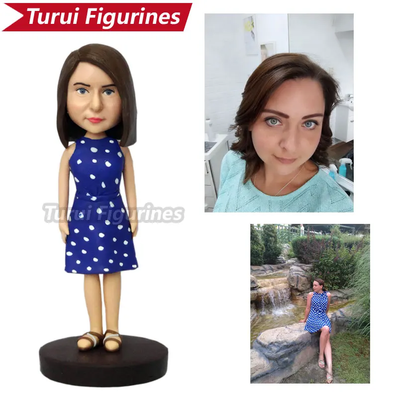 women in blue dress figurines valentines day gift for her birthday cake topper custom bobblehead action figure figurines
women in blue dress figurines valentines day gift for her birthday cake topper custom bobblehead action figure figurines