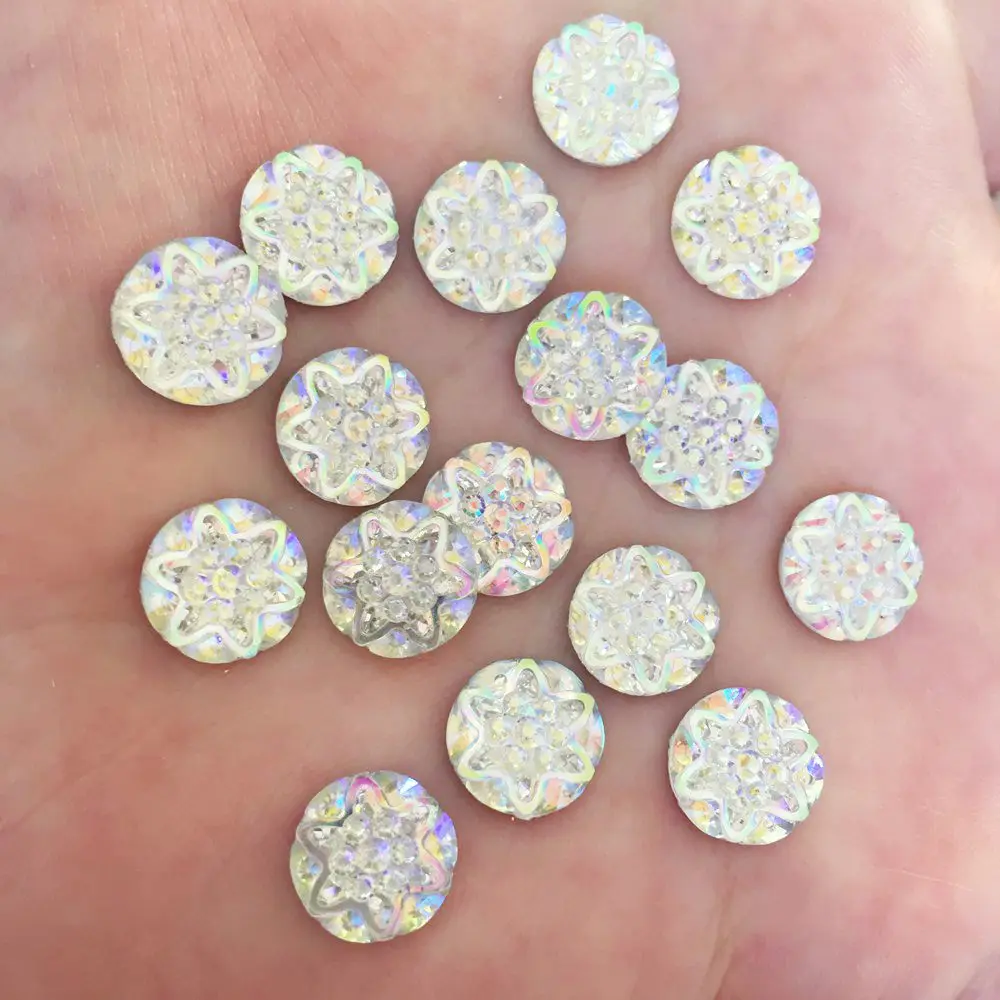 Shiny 100PCS AB Resin 10mm Round 3D Flower Flat Back Bead Rhinestone Scrapbook DIY Jewelry Beads Ornaments Accessories F646*2
Shiny 100PCS AB Resin 10mm Round 3D Flower Flat Back Bead Rhinestone Scrapbook DIY Jewelry Beads Ornaments Accessories F646*2
