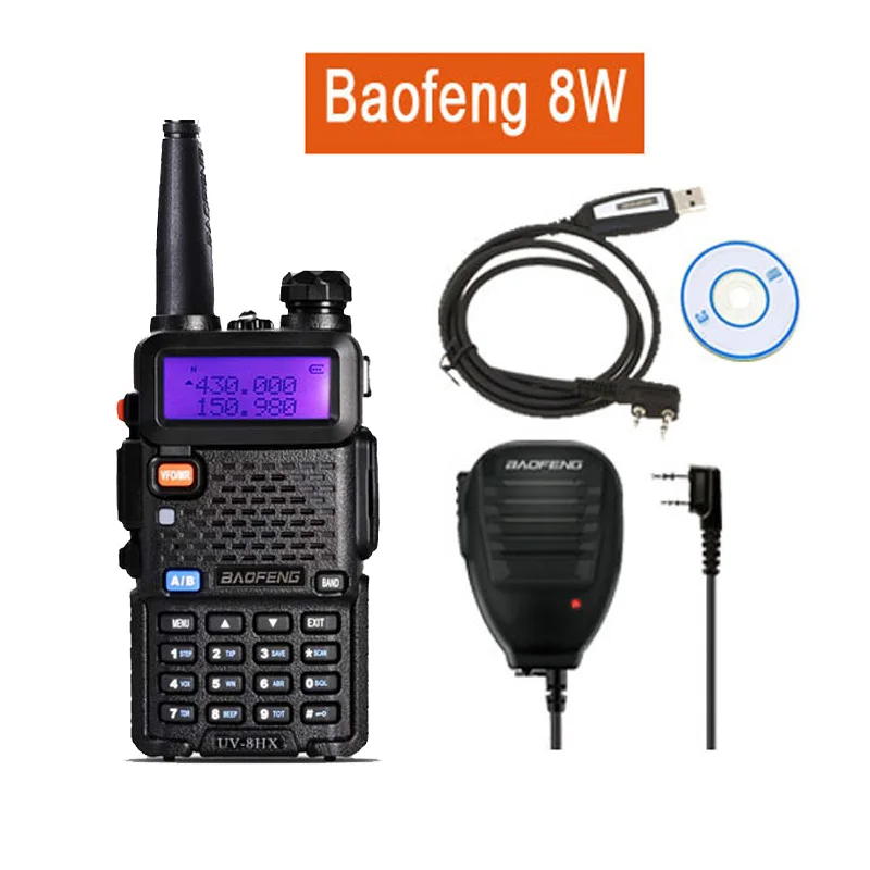 Рация Baofeng UV8HX 8 Вт двухдиапазонный любительский радиоприемник кабель Sister UV82