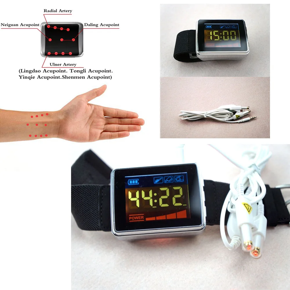 CE Approval Cardiovascular High Blood Cholesterol LLLT Physiotherapy Wrist Watch
CE Approval Cardiovascular High Blood Cholesterol LLLT Physiotherapy Wrist Watch