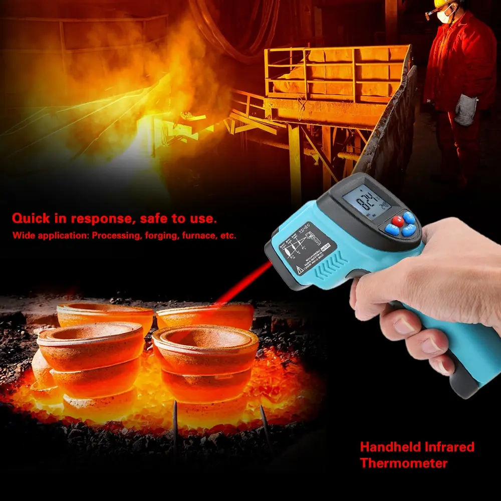 RICHMETERS GM550 Digital Infrared IR Thermometer Temperature Tester Pyrometer LCD Display +Backlight -50~550 Centigrade Degrees
RICHMETERS GM550 Digital Infrared IR Thermometer Temperature Tester Pyrometer LCD Display +Backlight -50~550 Centigrade Degrees