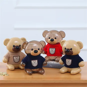 Cartoon Bear Shaped Plastic Piggy Bank With Clothes Innovative Birthday Gift 4 Colors Coin Saving Pot Desktop Decoration
Cartoon Bear Shaped Plastic Piggy Bank With Clothes Innovative Birthday Gift 4 Colors Coin Saving Pot Desktop Decoration