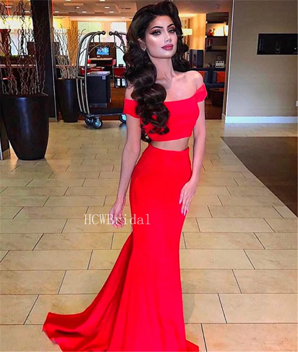 Red Mermaid 2 Piece Prom Dresses Off The Shoulder Boat Neck High Quality Satin Long Party Dress 2019 Cheap Evening Gowns
Red Mermaid 2 Piece Prom Dresses Off The Shoulder Boat Neck High Quality Satin Long Party Dress 2019 Cheap Evening Gowns
