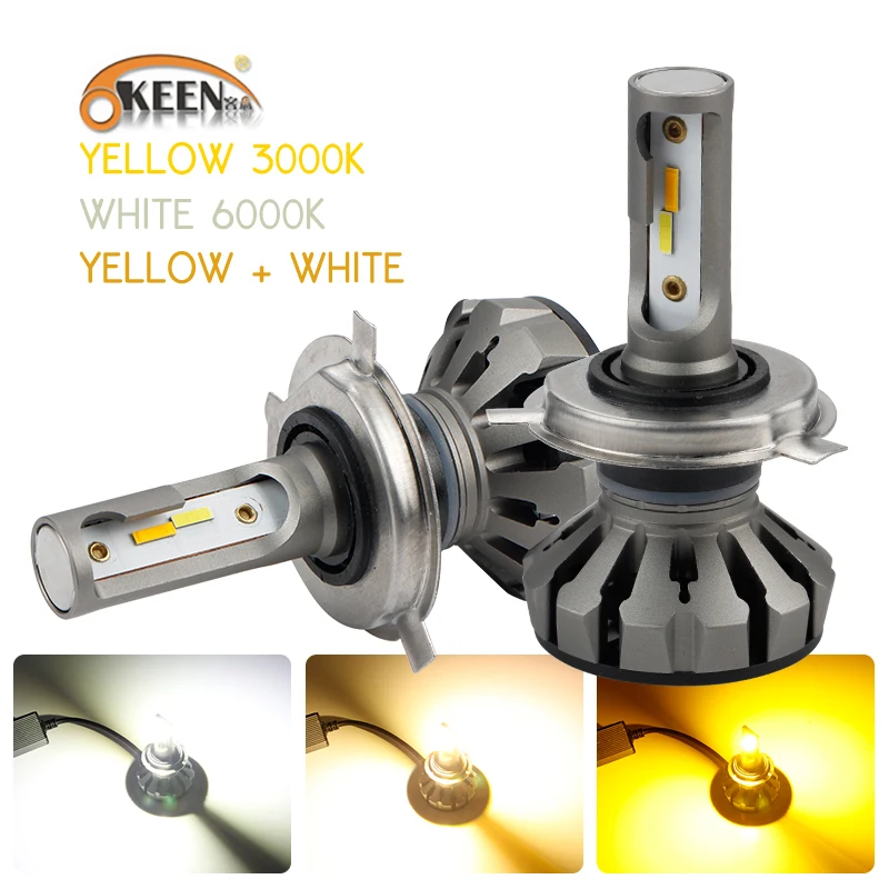 OKEEN H4 Hi/Lo Car LED Headlight Bulbs H7 H1 60000K White 3000K Yellow 4300K Warm White 9005 LED Headlights CREE Chips Fog Lamp
OKEEN H4 Hi/Lo Car LED Headlight Bulbs H7 H1 60000K White 3000K Yellow 4300K Warm White 9005 LED Headlights CREE Chips Fog Lamp