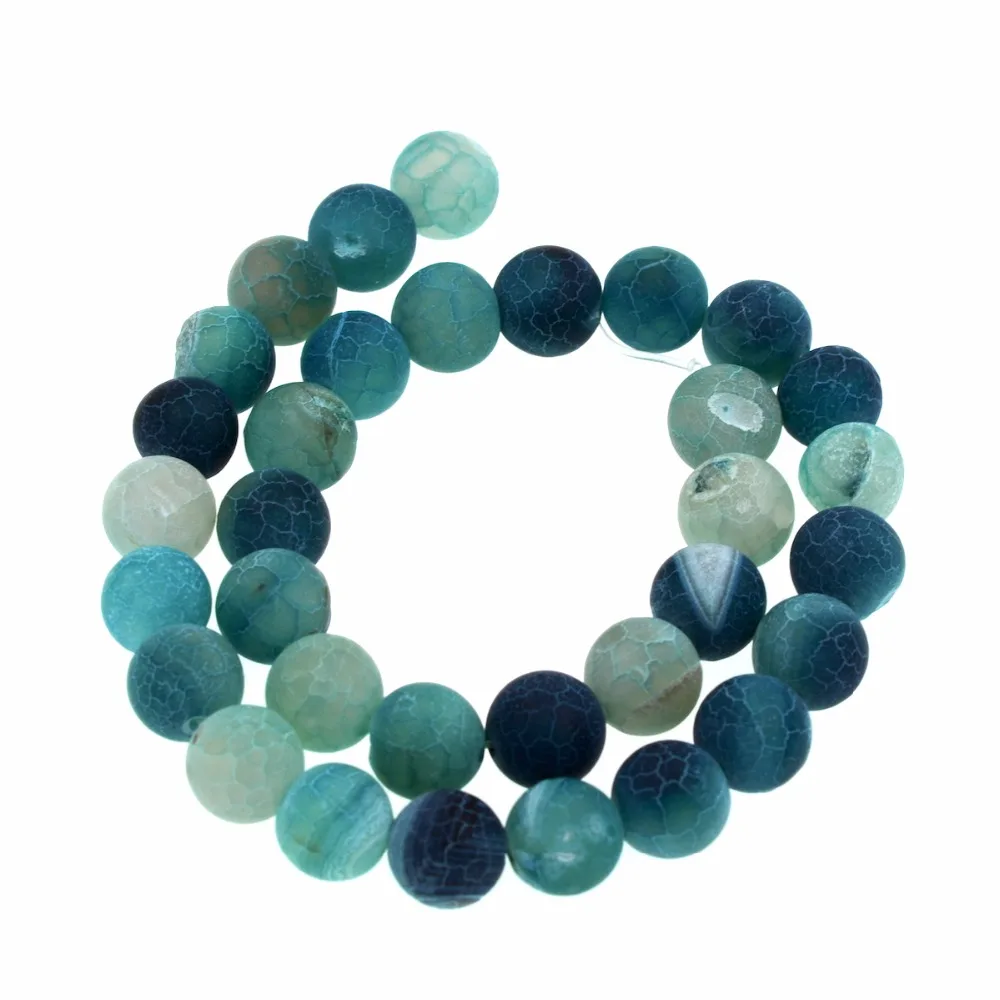 Модные Diy 12 мм Матовые Круглые Агатовые синие драконы vein Agat E Onyxs свободные бусины