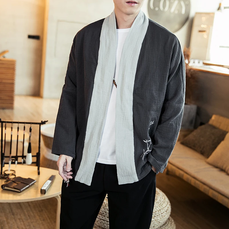 Chinese Men's Clothing Cotton Linen Cloaks Jacket Male Fashion Casual Kimono Cardigan Coat Spring Autumn Clothes
Chinese Men's Clothing Cotton Linen Cloaks Jacket Male Fashion Casual Kimono Cardigan Coat Spring Autumn Clothes