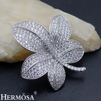 HERMOSA Amazing Zircon Maple Leaf Design Brooches For Women Shiny Party Pins Brooch Wedding Jewellery Ladies Gift
HERMOSA Amazing Zircon Maple Leaf Design Brooches For Women Shiny Party Pins Brooch Wedding Jewellery Ladies Gift