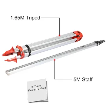 Accurate 5m Staff 1.65M Aluminum Tripod for automatic Dumpy Laser Level