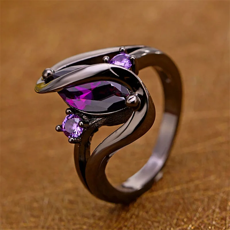 Fashion Luxury Vintage Purple Zircon CZ Crystal Colorful Rings For Women Wedding Engagement Jewelry Stainless Steel Rings Hot
Fashion Luxury Vintage Purple Zircon CZ Crystal Colorful Rings For Women Wedding Engagement Jewelry Stainless Steel Rings Hot