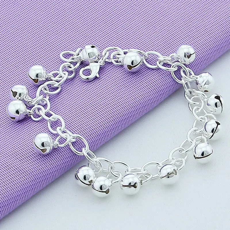 Factory price fashion jewelry silver bell bracelet bangles silver charm bracelets for Women Wedding Jewelry
Factory price fashion jewelry silver bell bracelet bangles silver charm bracelets for Women Wedding Jewelry