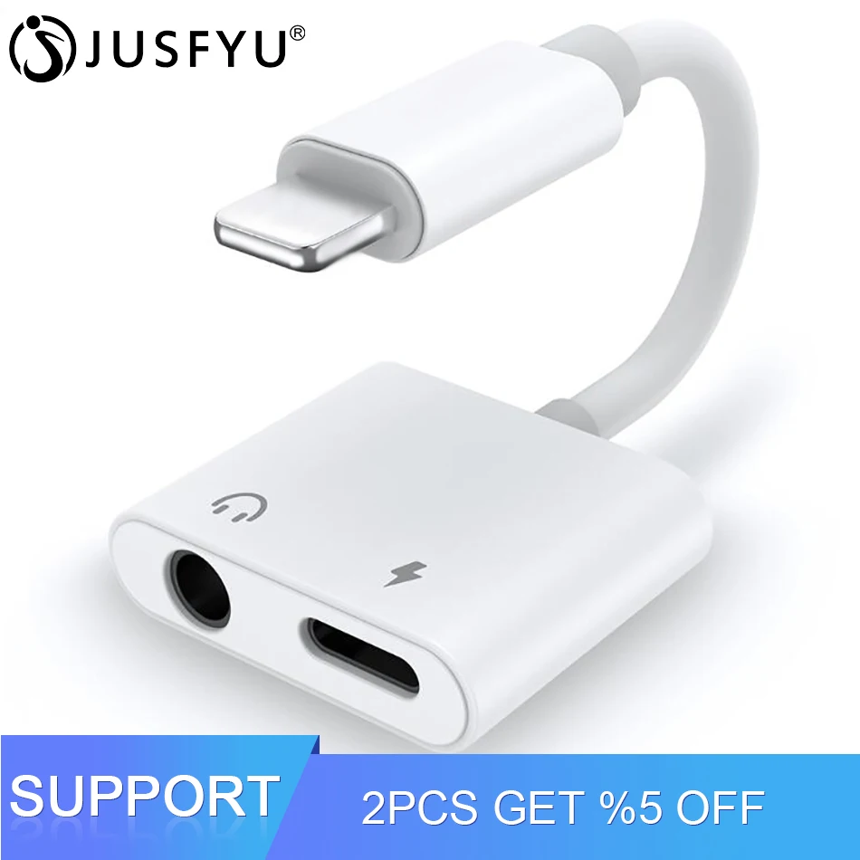 JUSFYU 2 in 1 Lighting Charger Listening Adapter For iphone X 8 Plus Charging Adapter 3.5mm Jack AUX Splitter For iPhone XS MAX
JUSFYU 2 in 1 Lighting Charger Listening Adapter For iphone X 8 Plus Charging Adapter 3.5mm Jack AUX Splitter For iPhone XS MAX