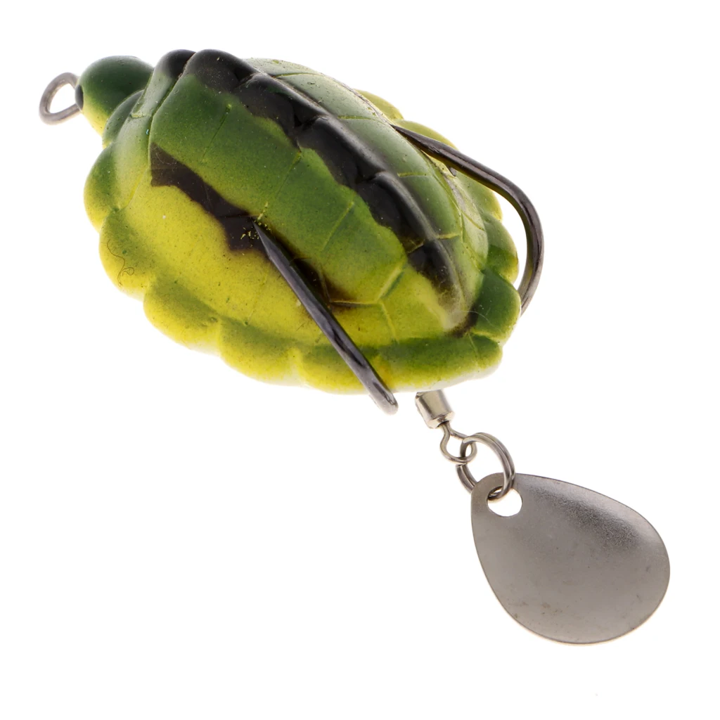 Soft Silicone Frog Lure 5.5cm 13.6g Snakehead Baits Topwater Simulation Fishing Lures with Spoon