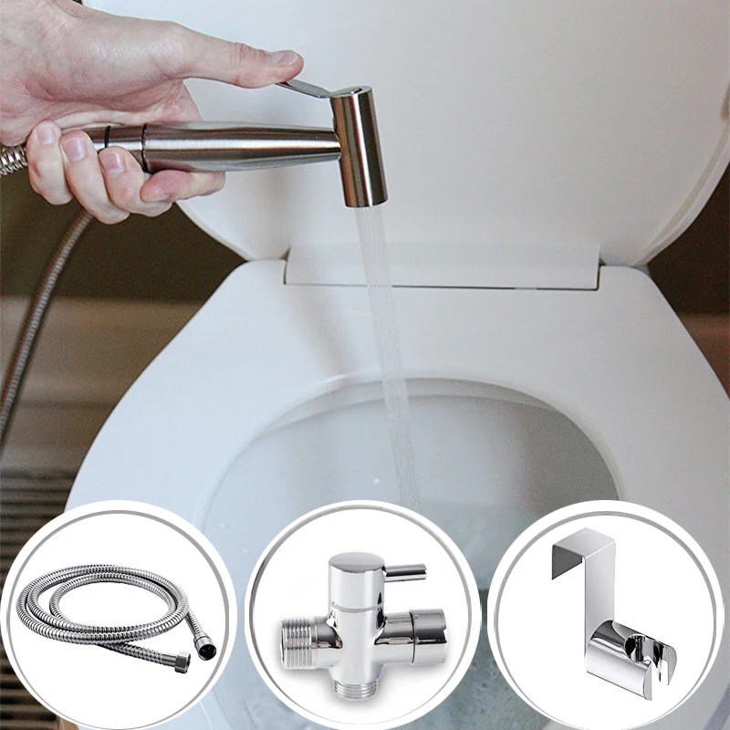 Wetips Steel Handheld Bidet Spray Hand Sprayer Shattaf Bidet Sprayer Hygienic Toilet Shower Bidet Sprayer Wash Toilet Shower
Wetips Steel Handheld Bidet Spray Hand Sprayer Shattaf Bidet Sprayer Hygienic Toilet Shower Bidet Sprayer Wash Toilet Shower