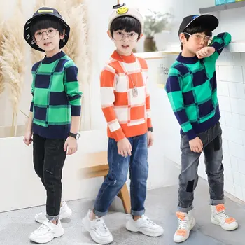 Autumn Spring Toddler Boys Sweater Baby Kids Knitwear Colorful Plaid Pattern Long Sleeve Pullover Top Children Knit Wear
Autumn Spring Toddler Boys Sweater Baby Kids Knitwear Colorful Plaid Pattern Long Sleeve Pullover Top Children Knit Wear