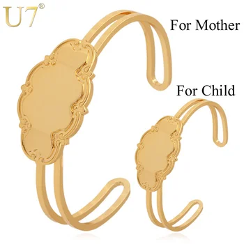 U7 New Unique Cuff Bracelets Set For Mother & Child Gold Color Copper Vintage Jewelry Cuff Bangle Wholesale H422
U7 New Unique Cuff Bracelets Set For Mother & Child Gold Color Copper Vintage Jewelry Cuff Bangle Wholesale H422